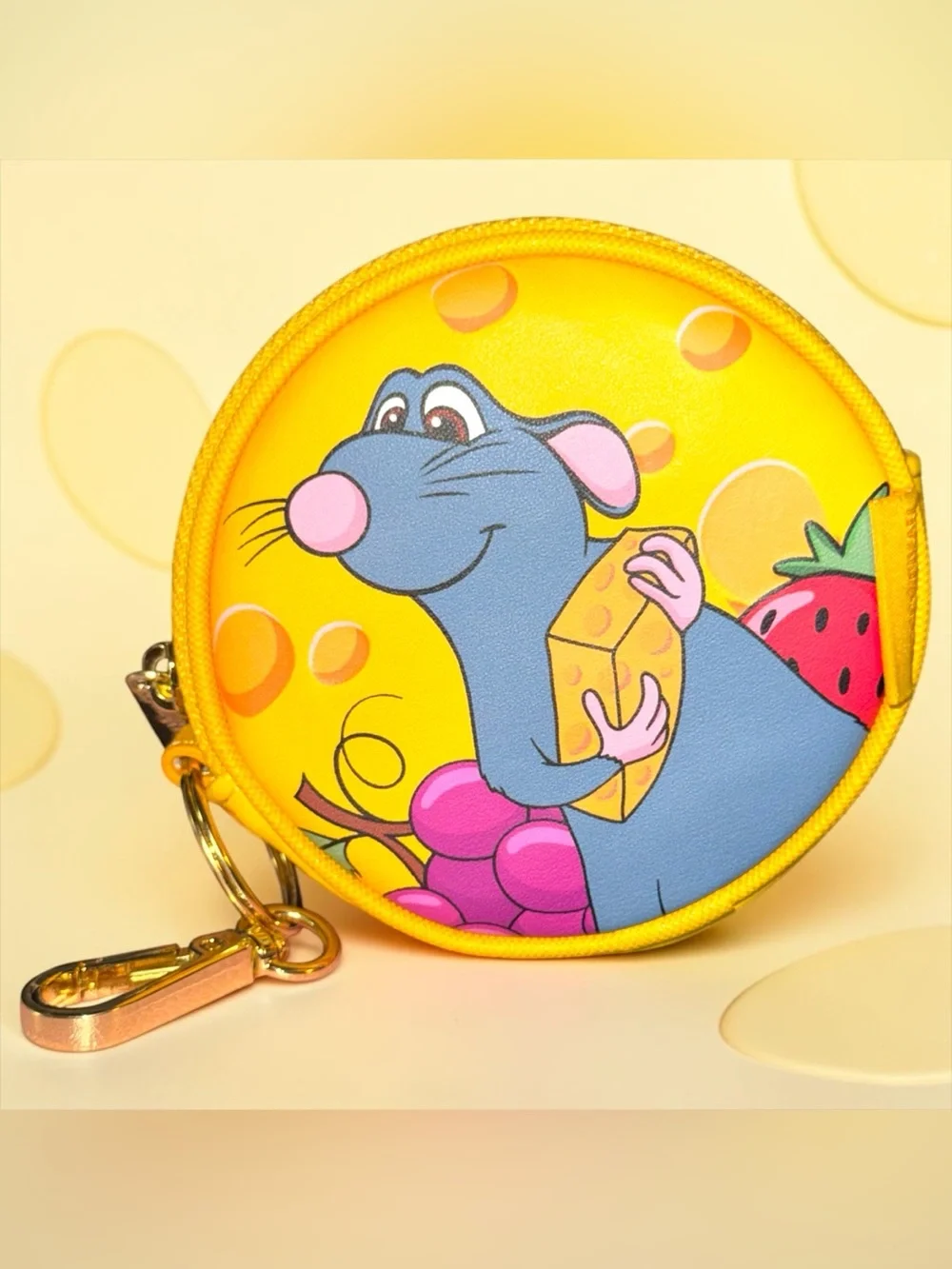 Loungefly Disney Pixar Ratatouille Cheese Wheel Strawberry Scented Coin Purse